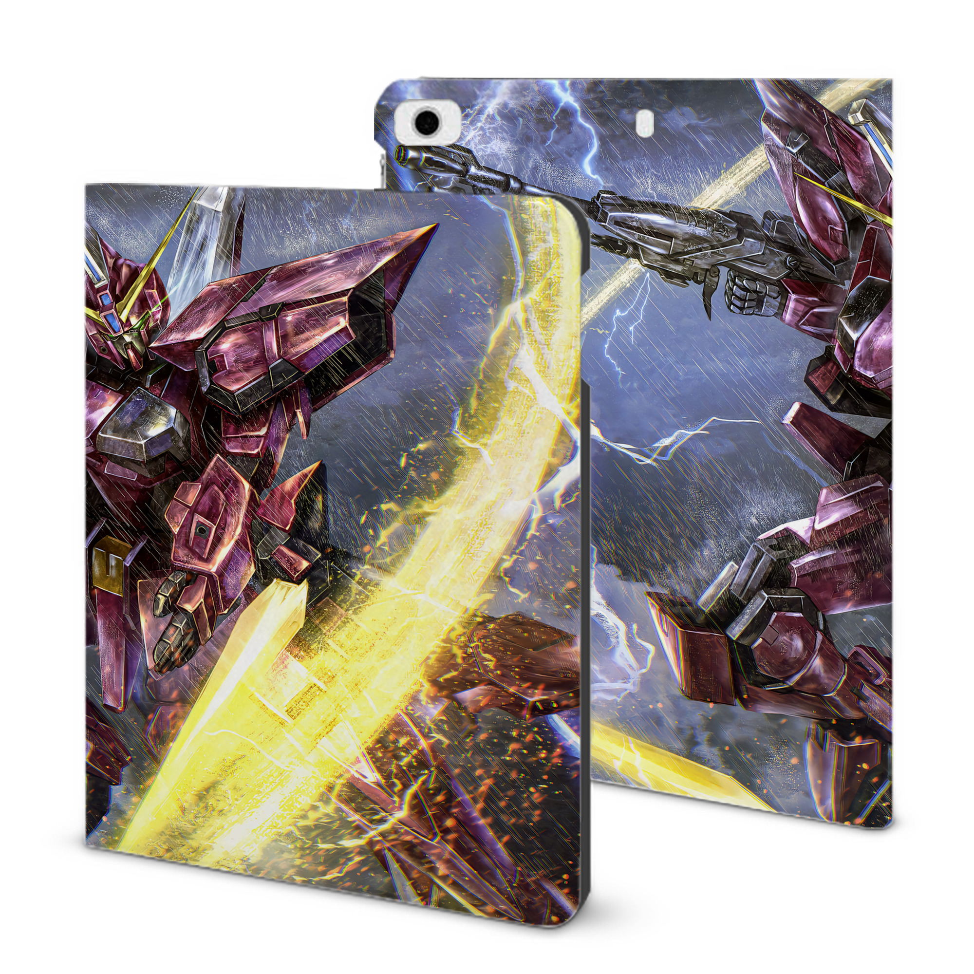 （画像用） 機動戦士ガンダム Mobile Suit Gundam IPad ケース ブック型 PUレザー TPU 耐衝撃 軽量 薄型 ペン収納なし 全面保護 IPad 各モデル対応